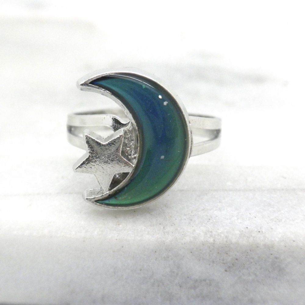 Moon & Star Mood Ring
